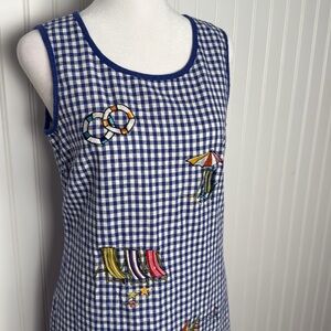 Vintage beach gingham citi dress